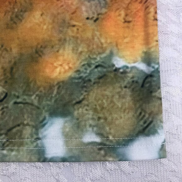 Exclusive Geometric Ombré Multicolor Boho 3/4 Sleeve Tie Dye Pullover Top - Picture 10 of 12